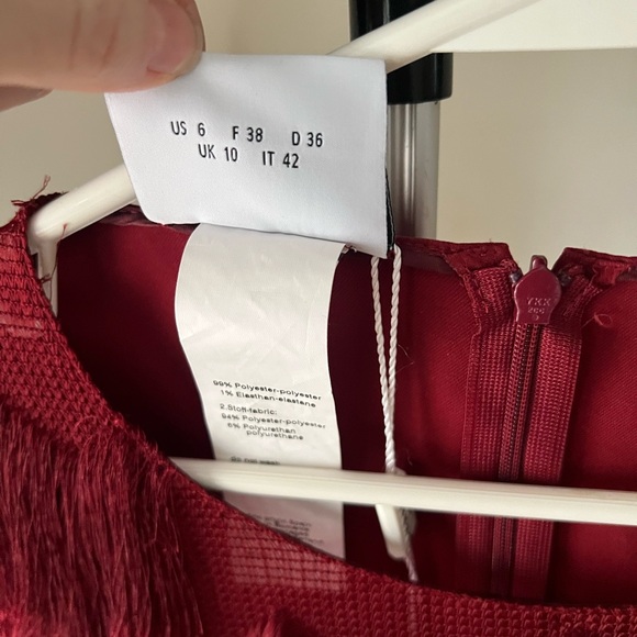 AKRIS PUNTO ZIGZAG LAYERED FRINGE SHEATH DRESS 6 - BNWT! - Picture 6 of 11